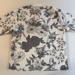 Nike Pique Knit Henley Men MED Thick Floral Blade Collar Preppy Golf Shirt