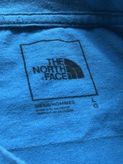 The North Face Box Logo ~ Never Stop Exploring ~ Soft ~ T-shirt Mens L Teal Blue