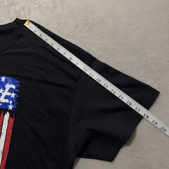 DARE Mens 3XL American Flag Thin Blue Line Graphic Tee Black Gildan Americana