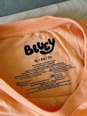 Bluey Fangtastic Orange Halloween Long Sleeve T Shirt Mens XL, Extra Large