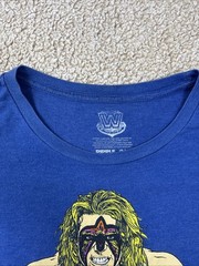 WWE Ultimate Warrior T-Shirt Mens 2XL Blue Good Graphic Tee WWE Legends