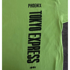 Vintage Hanes Beefy T Mens Shirt XL Green Single Stitch Tokyo Express 1991