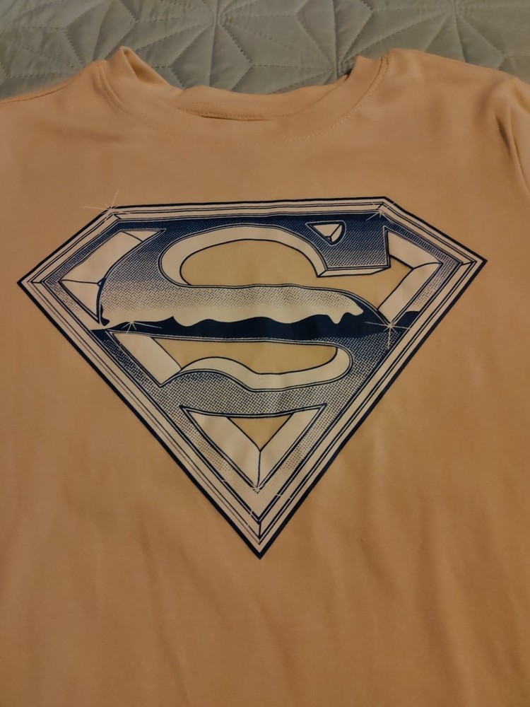 Women’s DC Comics Superman Movie Graphic T-Shirt Beige Med New