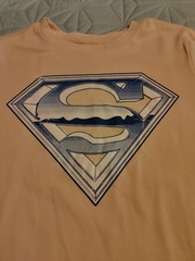 Women’s DC Comics Superman Movie Graphic T-Shirt Beige Med New