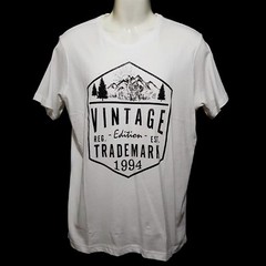 Mens T-Shirt Tee White Cotton Size L – XXL