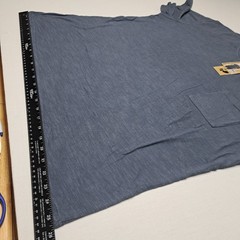 Hanes Archroma Blue Pocket T-Shirt Men’s Large Slub Cotton Crew Neck Casual…