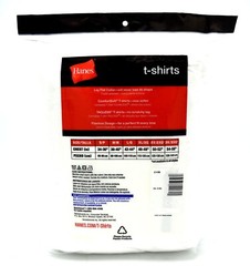 12 Hanes White M 38-40 Inch Crew Neck T-Shirts Tagless Comfortsoft M 95-100 CM