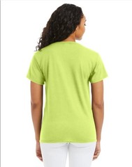 Hanes 5170 5XL EcoSmart Crewneck Short Sleeve Tee Pit to Pit 31″ Safety Green