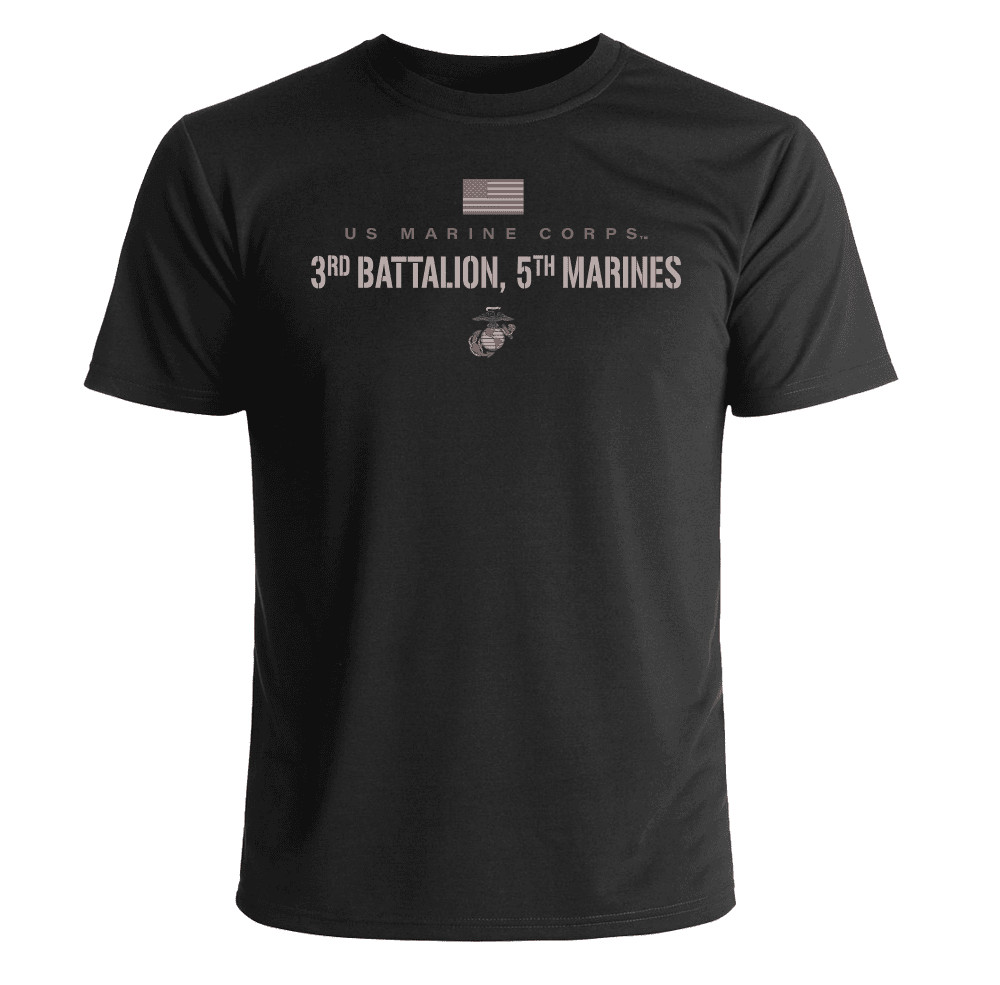US Marine Corps 3rd Battalion, 5th Marines Subdued T-Shirt Officially Licensed