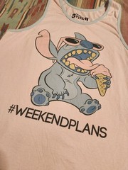 Disney’s Stitch Weekend Plans Pastel Tank Top- Size Men’s Small