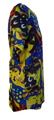 Royal Blue Label Graffiti T Shirt Colorful Print Urban Street Art Size M