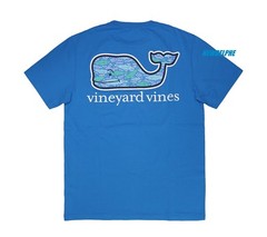 NWT Vineyard Vines Men Short Sleeve Pocket Crew Tee T-Shirt “FISH SCALES WHALE”