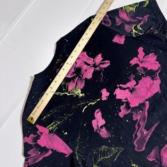 Nike Tee Shirt, AOP, Floral/Leaves/Galaxy, 100% Cotton, Black, Male, Medium