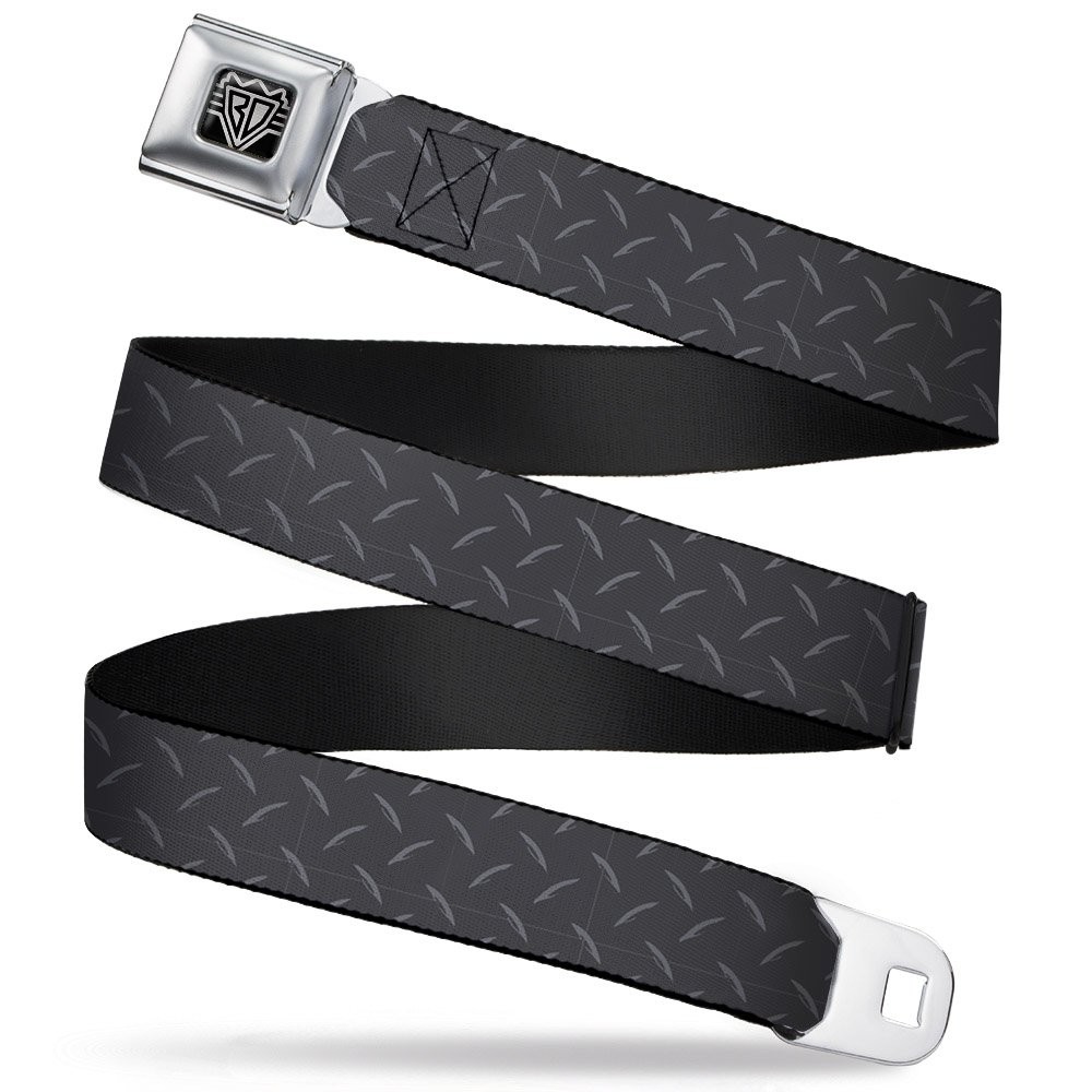 Seatbelt Belt – Diamond Plate Grays – 1.0″ Wide – 20-36 Inches in Length
