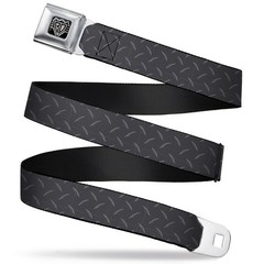 Seatbelt Belt – Diamond Plate Grays – 1.0″ Wide – 20-36 Inches in Length
