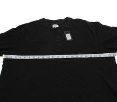 Rag & Bone NWT Classic Short Sleeve Henley T-Shirt Size XXL in Jet Black Cotton