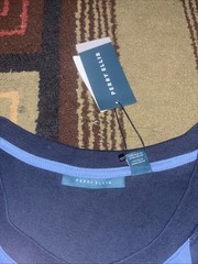 Perry Ellis Mens Crew Neck T-Shirt Color Block Dark Sapphire Size XXL Blue -Read