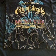 Brand New With Tags Christian Audigier Black Multi Colored Shirt Size M