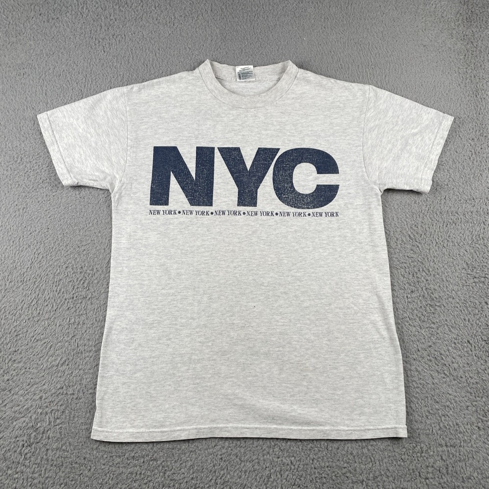 Vintage Heath Knit NYC New York City Adult Medium T Shirt Made In USA 90s EUC