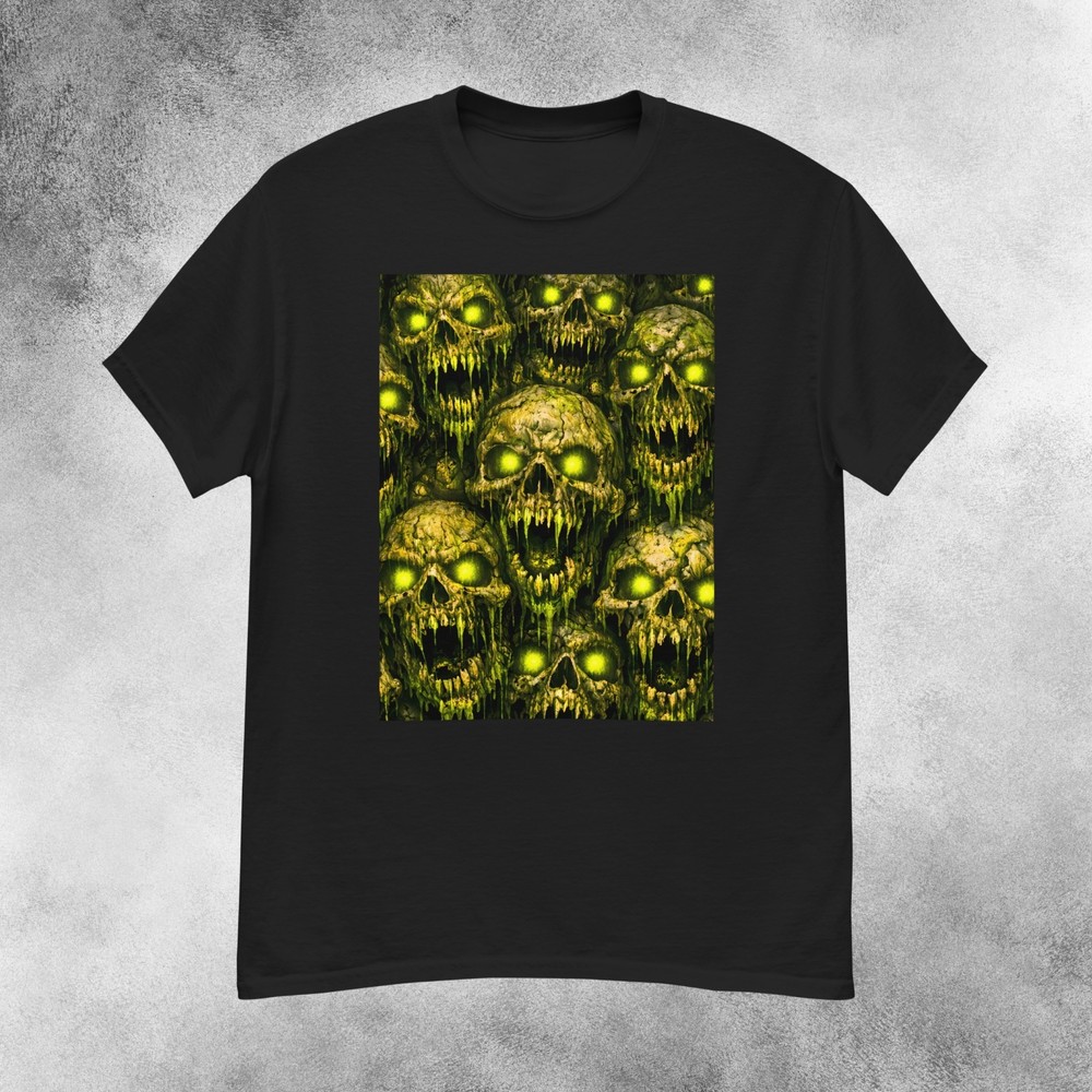 Infernal Nuclear Slime Skulls Horror T-Shirt Men’s S-2XL