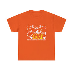Personalised Birthday Girl T-Shirt Custom Name Age Year Birthday Party Gift Top