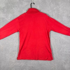 Ralph Lauren Mens Turtleneck Long Sleeve Shirt Red Cotton Pony Logo Large L