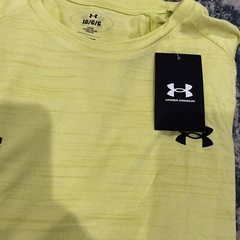 Under Armour Tech 2.0 Tiger T-Shirt UA Lime Yellow Loose Fit Size L