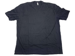 American Apparel Sustainable Collection USA MADE Vneck Tee 100% cotton Black XL