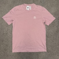 (Size S) Adidas Originals Mens Pink Trefoil Essentials Short Sleeve T-Shirt