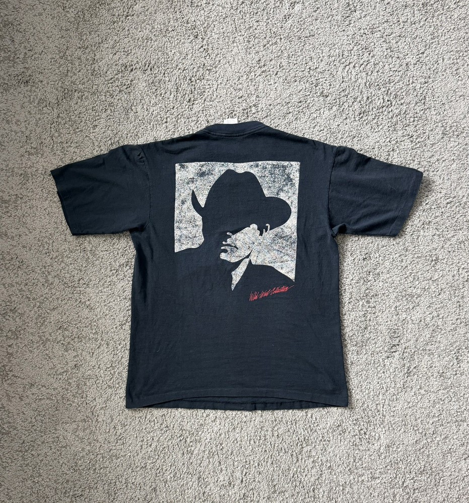 Vintage 90’s Marlboro Cowboy Wild West Single Stitch Faded Black T-Shirt