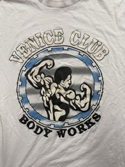 Vintage Venice Club Beach Body Works Single Stitch T Shirt Medium Body Building