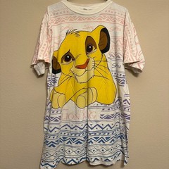 Vintage Disney The Lion King Simba Tribal AOP Tee (RARE) Size: One Size Fits All