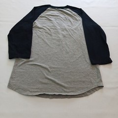 Sport-Tek 3/4 Sleeve Men’s Gray & Blue Cotton Reglan T-Shirt Size XS RN#90836