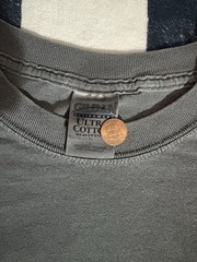 Gildan Ultra Cotton Men’s L Gray Double-Sided Pirate Graphic Crew T-Shirt