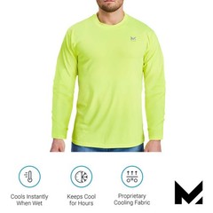 Mission Unisex Long Sleeve Performance Shirt Hi Vis Yellow-X Large