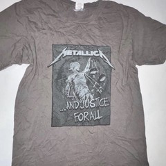 Metallica Justice For All Gray Graphic Tshirt