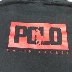 Ralph Lauren Shirt Mens Medium Black Embroidered Spell Out RL PRL Tee Crew 6411