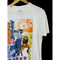 Naruto Shippuden Mens T-Shirt – Sasuke & Naruto Fighting Stances Logo Size L