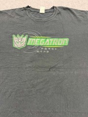 Mens Y2K VINTAGE XL Black Transformers Megatron Graphic T-Shirt Cotton Crew Neck