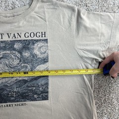 Vincent Van Gogh Shirt Mens XL Beige The Starry Night Graphic Mighty Fine Tee