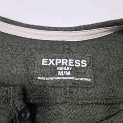 Express Henley Shirt Long Sleeve Mens Medium Casual Soft Feel
