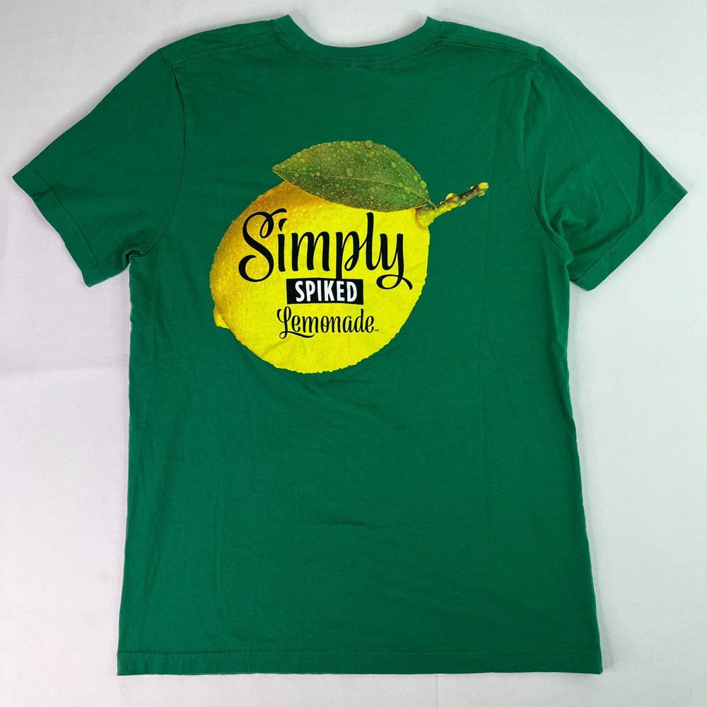 Simply Spiked Lemonade Graphic Tee Green L Bella Canvas Casual Beer