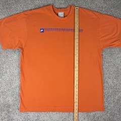 Vtg Nike Shirt Mens XL Orange There is No Finish Line Double Sided Y2K Sports