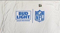 Bud Light NFL Official Sponsor T-Shirt Size XL Licensed Hanes New