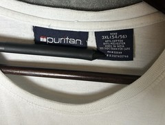 Puritan Striped Tee Shirt 3XL Comfort Easy Care Some Wear Around Neck See Pics