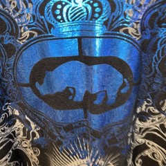 Ecko Unltd T Shirt Large Blue Foil Logo