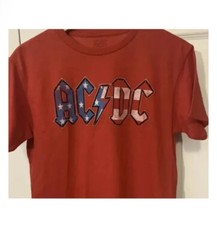AC/DC Mens Sz L Red White And Blue Men T Shirt