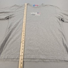 Vintage Roots USA Olympic Team 2002 T Shirt Gray Logo Graphic Cut Sleeve Mens XL