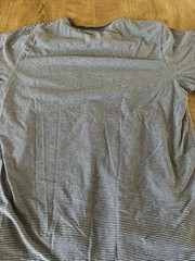George Men’s XL Striped Crew Neck Pocket T-Shirt Gray Short Sleeve