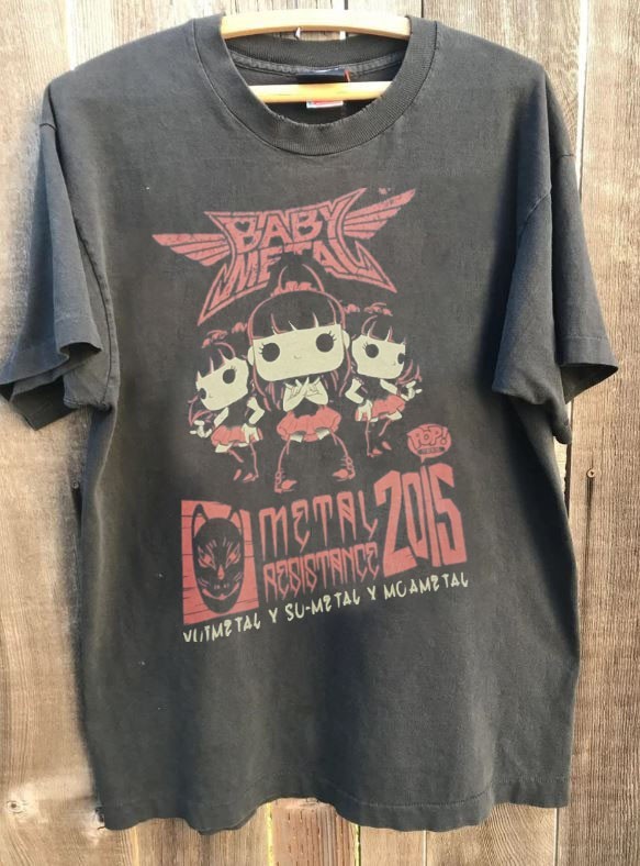 BabyMetal Tshirt, BabyMetal Graphic Charcoal Short Sleeve Unisex Shirt WA1715